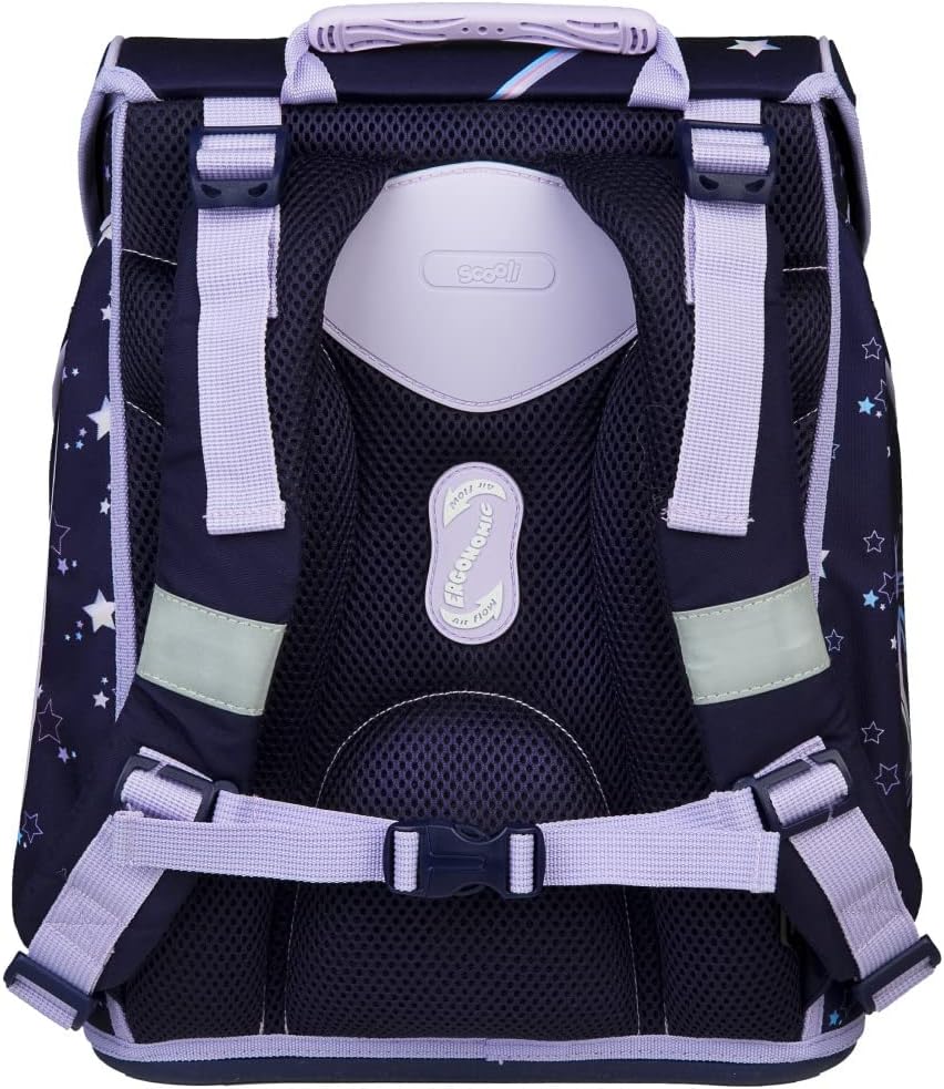 Dreamland Unicorn SCOOLI Undercover EasyFit School Bag Set 9 Pieces with Sports Bag, Lunch Box, Drinking Bottle and School Bag Rainbow Mane, Purple, Size: W 33 x H 36.5 x D 29 cm, purple, Sporty – Bild 5