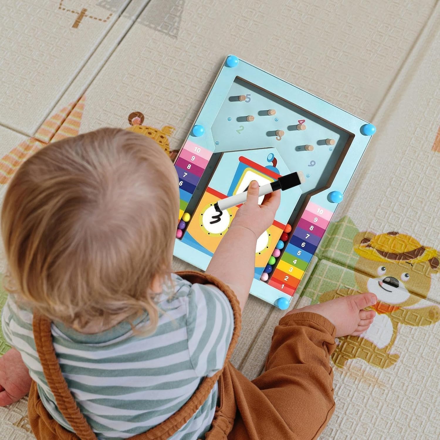 Matte Games - Interactive Pear Toy - Learning Programs Blocks and Beads within 10 Game Resources, Preschool Age, School, Classroom – Bild 2