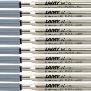 LAMY M 16 ballpoint pen refill made of metal, indelible, line width: Medium.