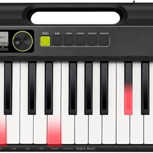 Casio Casiotone LK-S250 Casiotone Illuminated Keyboard with 61 Velocity Keys in Piano Look, 400 Sounds & 77 Accompaniment Rhythms, Microphone Input, Black