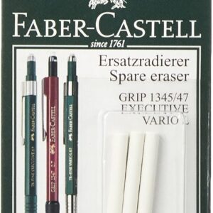 Faber-Castell 131595 Grip Matic Mechanical Pencil Eraser Refills (Pack of 3)