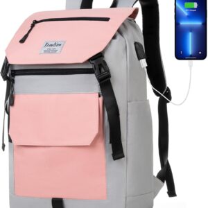 YAMTION 17 Inch Backpack Laptop Women's School Backpack Girls Teenager Backpack School Women School Bag with Laptop Compartment Daypack Women for University Study Office