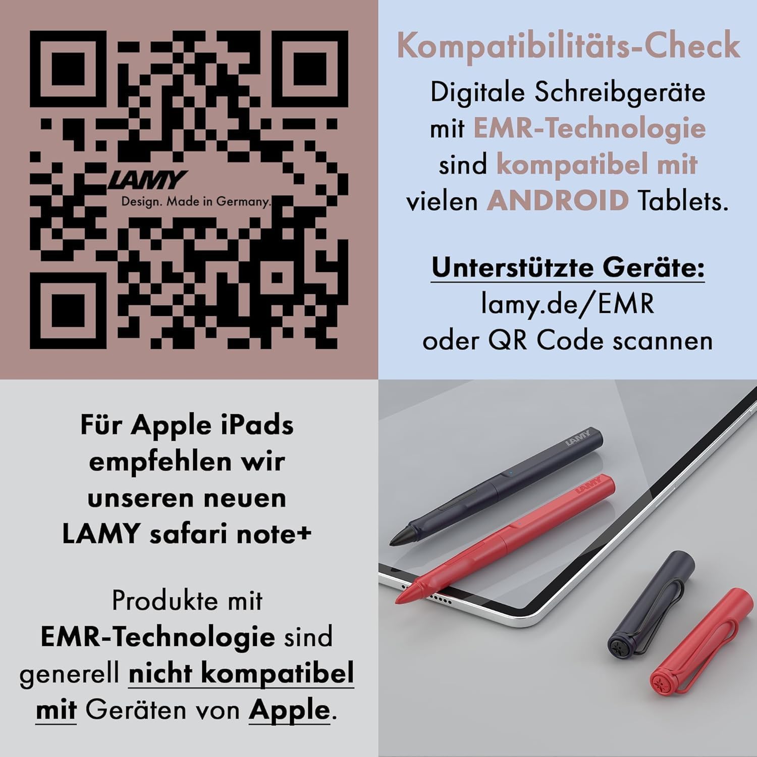 Lamy AL-Star EMR Stylus Touch Screen Pen & Lamy Lx EMR Stylus Pen Empty Case, Digital Stylus for Tablets, Smartphones and Notebooks, Interchangeable POM Contact Tips, Batteries Not Included – Bild 3