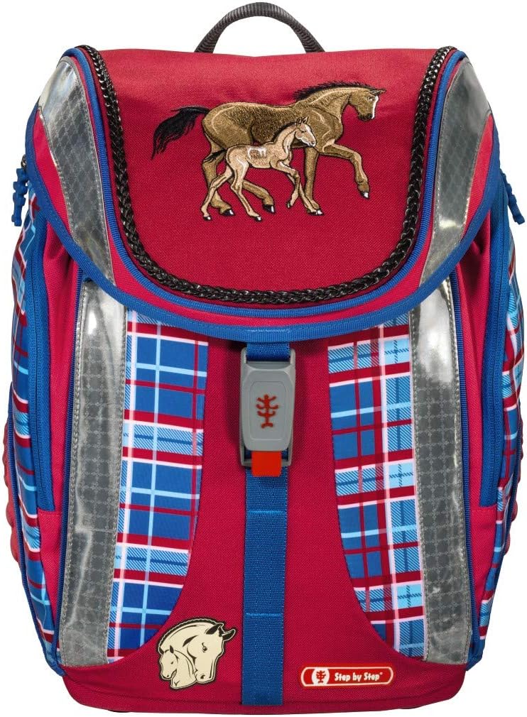 Horse Family Step by Step Flexine School Bag Set 7 Pieces with Sports Bag and School Bag, red – Bild 2