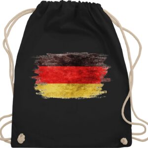 Shirtracer - Gym Bag Backpack - Football Euro World Cup - Bags - Vintage Germany Flag | Black Red Gold