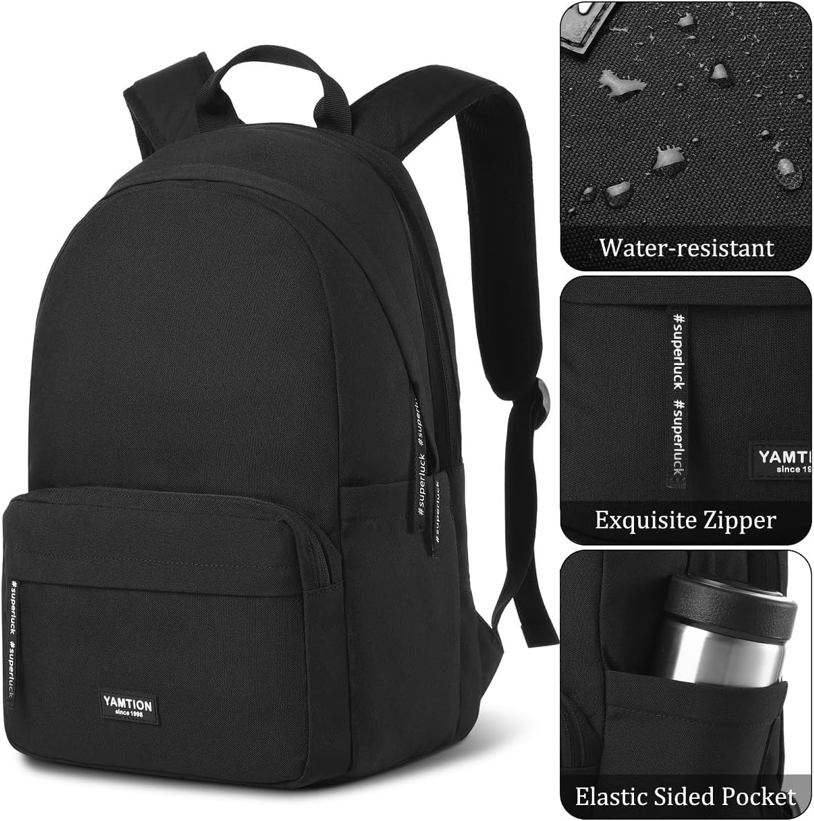 YAMTION Explore School Backpack Girls Teenager Women, School Bag Boys Daypack Men with 15.6 Inch Laptop Compartment, Study, School Backpack University Made of Recycled PET – Bild 5