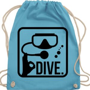 Shirtracer – Water sports – Dive. – Gym bag and fabric bag made of cotton