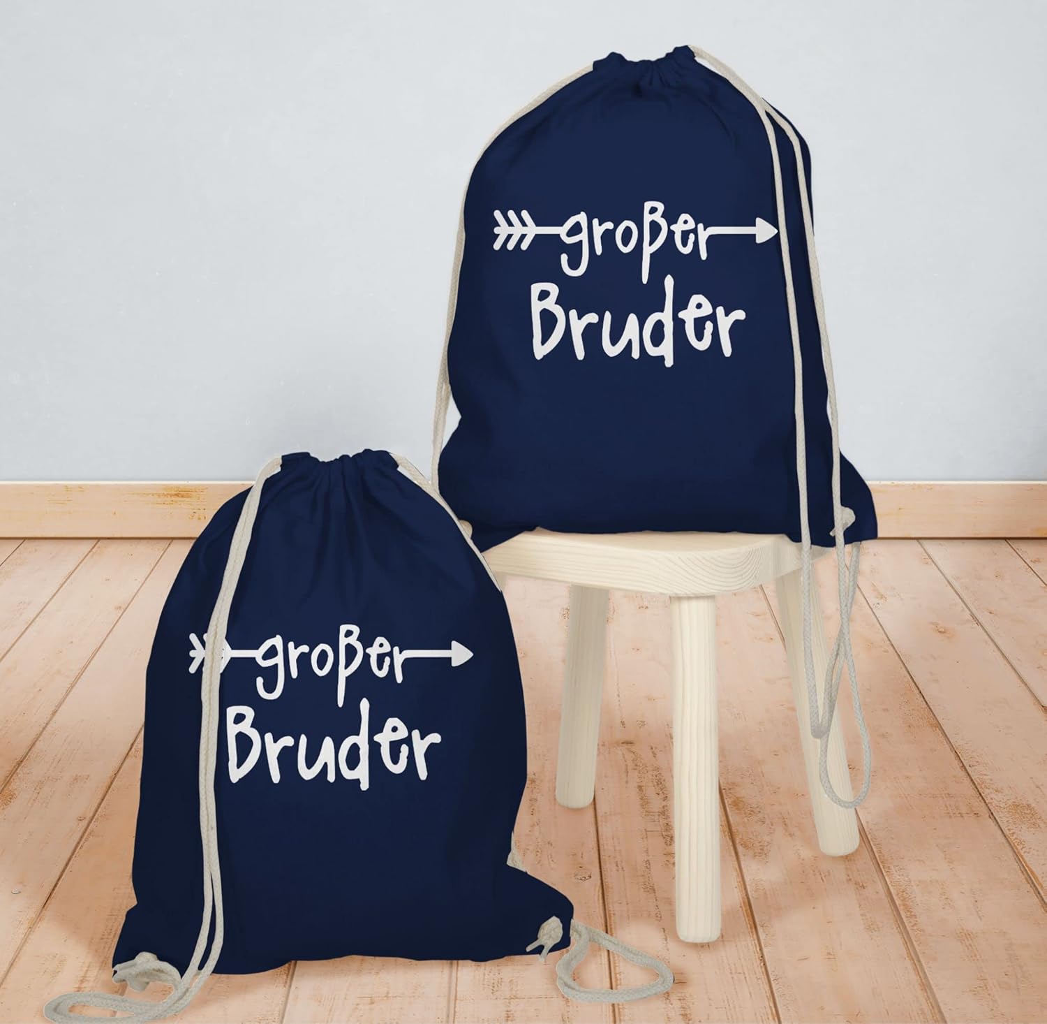 Shirtracer - Sibling Brother and Sister - Großer Bruder - Gym bag and fabric bag made of cotton – Bild 6