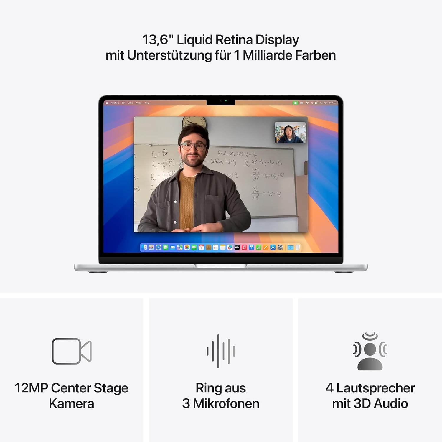 Apple MacBook Air (13 inch, Apple M4 Chip with 10-Core CPU and 8-Core GPU, 16GB Shared Memory, 256GB) - Silver – Bild 3