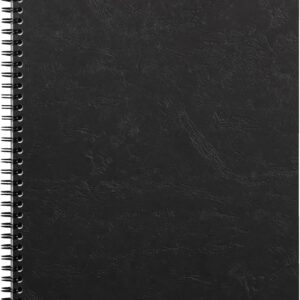 Clairefontaine Age Bag 782521C Notepad with Double Spiral, DIN A4+, 80 Sheets, Removable, Perforated, 4-Hole Punched, Squared, Black, Pack of 1