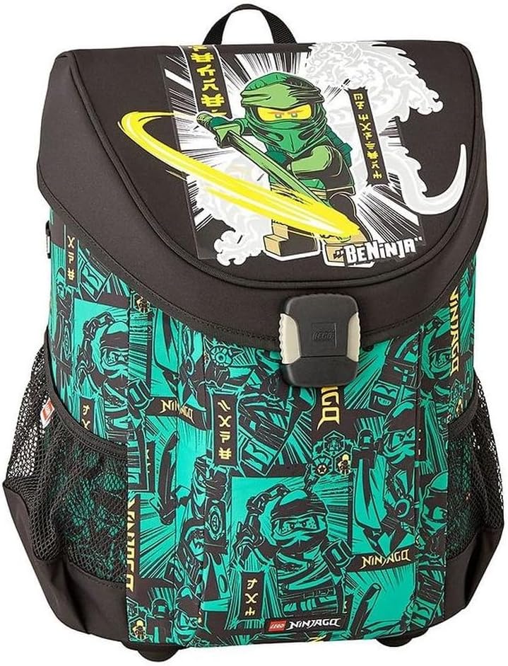 Familando Lego Easy Green Ninjago School Bag Set 7 Pieces with Pencil Case Lunch Box and Water Bottle – Bild 2