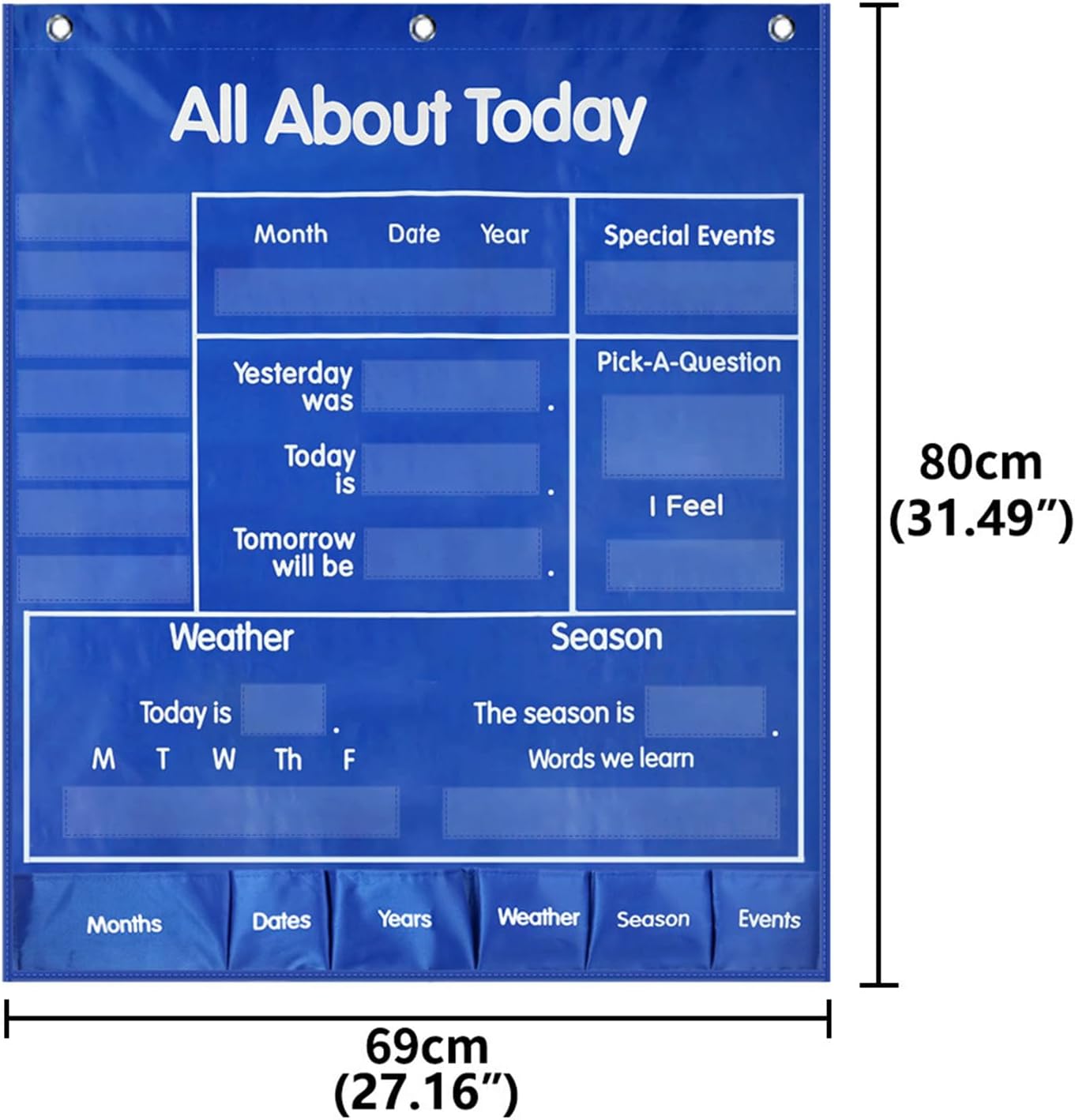 Klassenzimmer Taschendiagramm Großer Taschenkalender für Klassenzimmer | Lernprogramm Vorschule Lernaktivitäten für Briefkarten Redezeit Kinder Schüler Schulbedarf – Bild 5