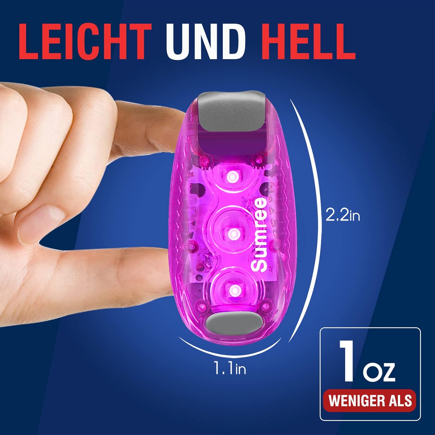 LED Flashing Light School Bag Safety Light Set of 2 Clip Safety Light Pram Light Running Light Pet Light for Children Backpack, Dog Light Pendant, Cats, Joggers, Prams – Bild 3