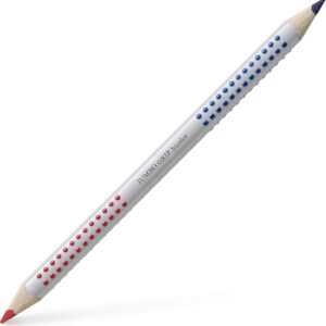 Faber-Castell 201734 Jumbo Grip Bicolour Hyphenate Pen, 2 Pens, Red and Blue (Pack of 2)