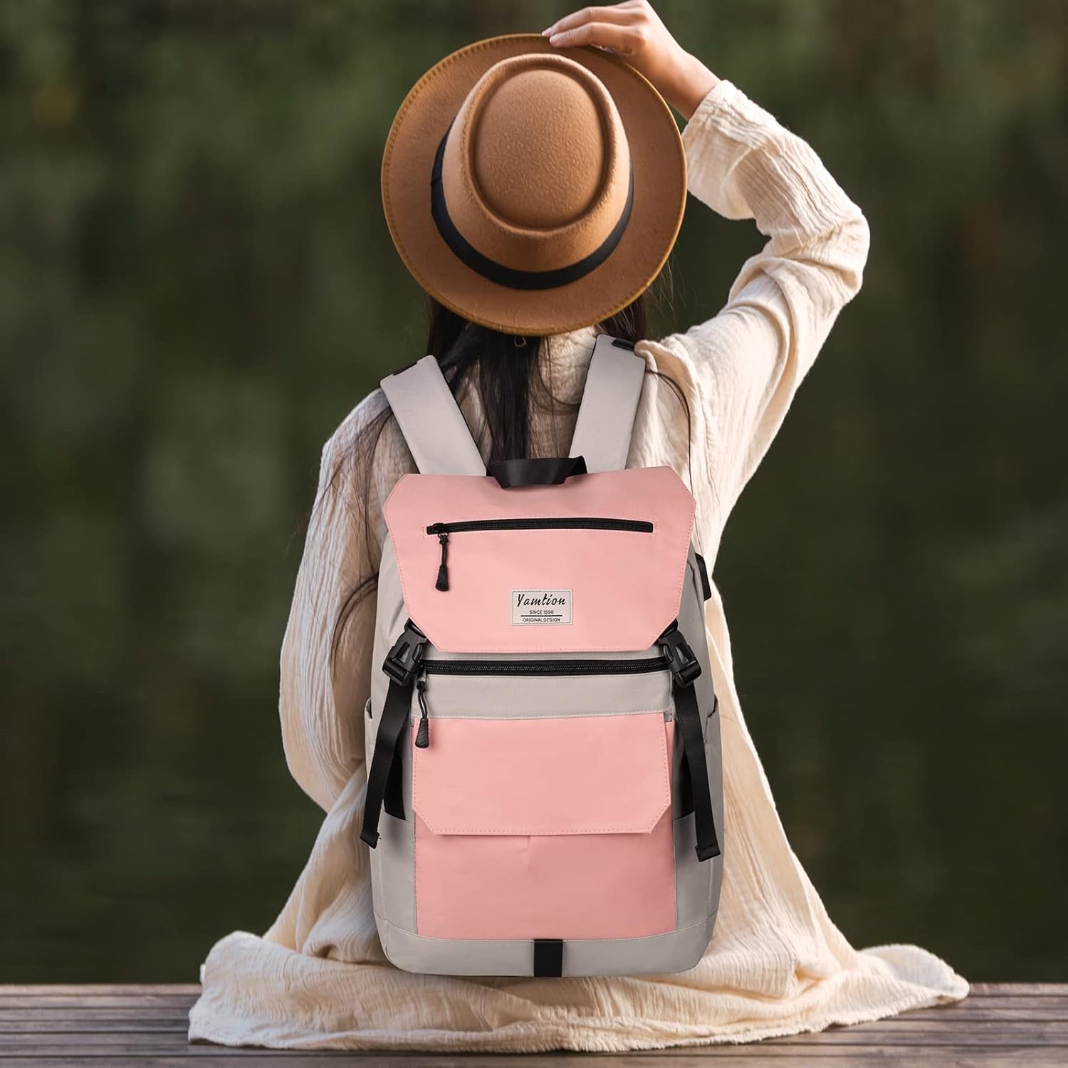 YAMTION 17 Inch Backpack Laptop Women's School Backpack Girls Teenager Backpack School Women School Bag with Laptop Compartment Daypack Women for University Study Office – Bild 7