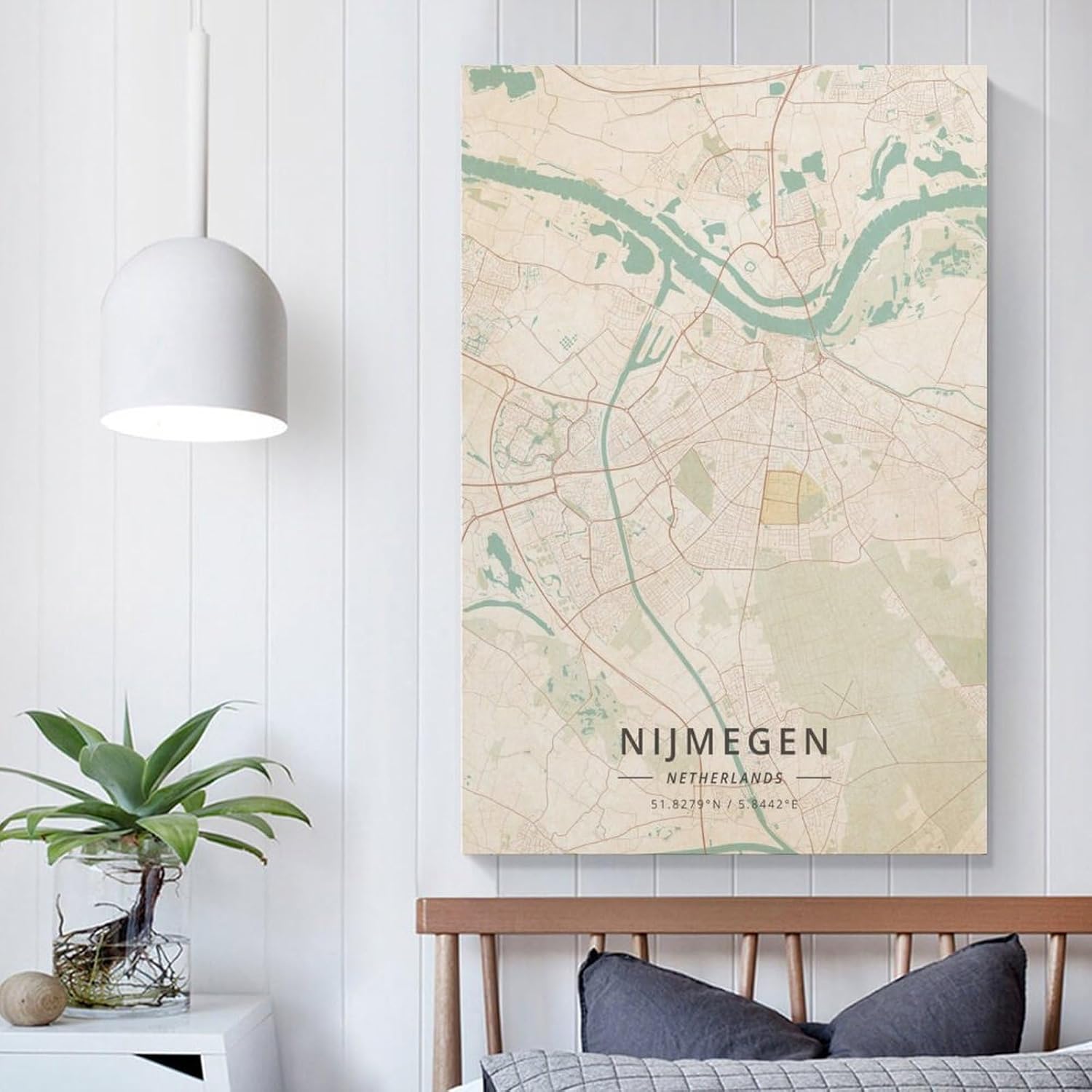 LZTEN Nijmegen Niederland-Karten-Poster, Vintage-Druck, Leinwand, Wandkunstdruck, Poster für Zuhause, Schule, Büro, Dekoration, ungerahmt, 60 x 90 cm – Bild 5