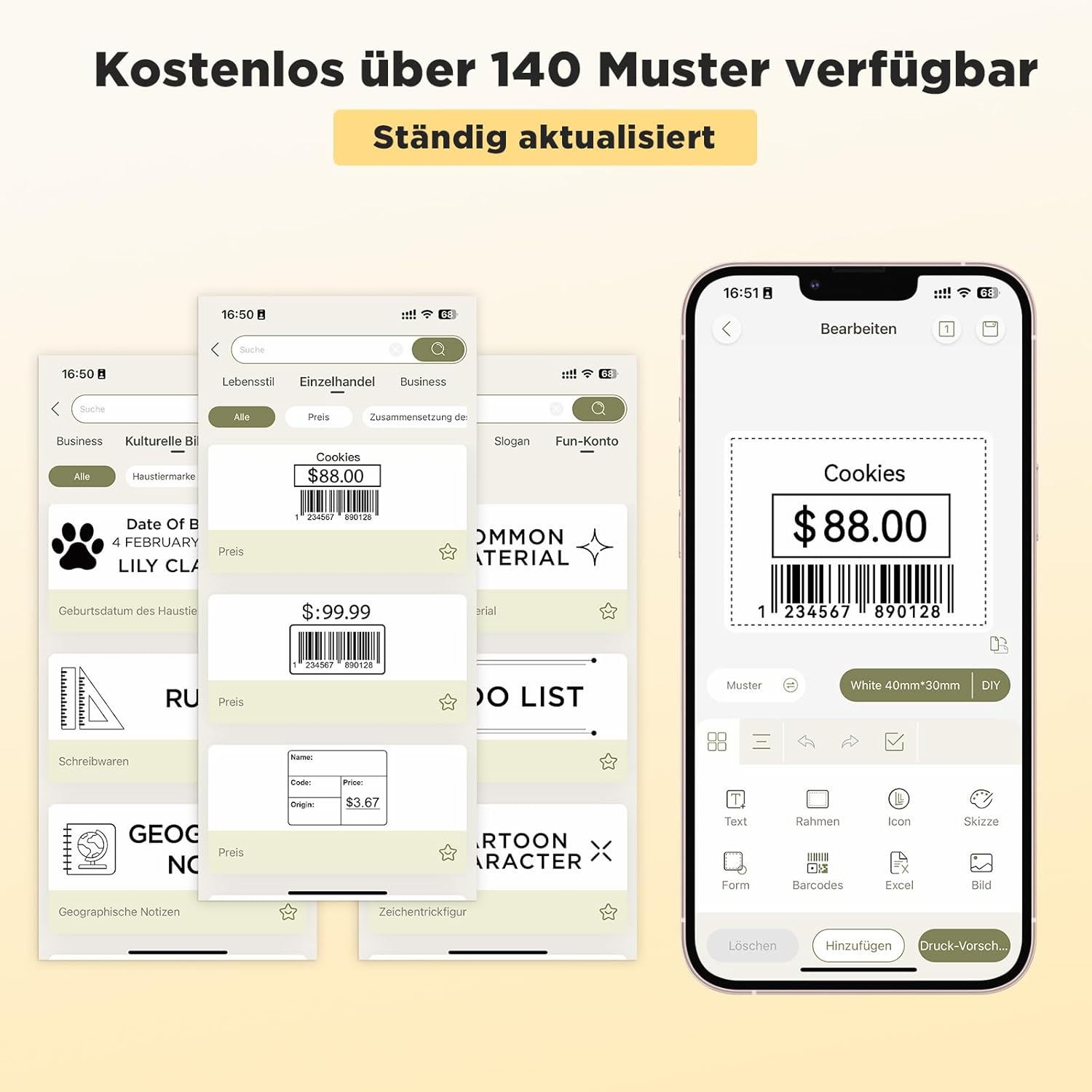 SUPVAN T50M Pro Label Printer Bluetooth with Waterproof Wide Labels, Mobile Phone and PC Compatible for Retail, Office, Organization, School and Home – Bild 8