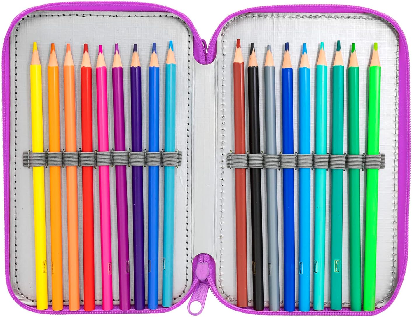 Idena 20126 Triple Pencil Case with 3 Zip Compartments Unicorn Design Filled Pencil Case with 47 Pieces – Bild 4