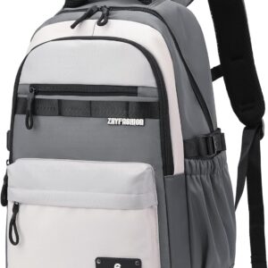 School Backpack Teenager Boys, 2025 Backpack School Upper School Bag Water-Repellent for 15.6 Inch Laptop, School Bag, Casual Grey
