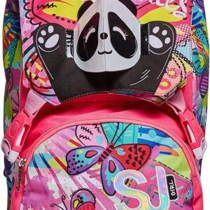 SJ GANG STYLE JAM GANG Padded & Flexible School Bag with Water Bottle Compartment, Side Pockets, Chest and Waist Belt, Backpack for Primary School, Leisure, Girls, Boys, MICROLIGHT