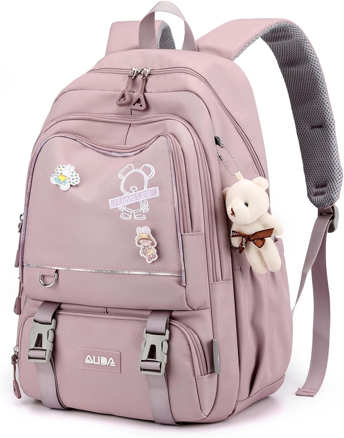 School Backpack Teenager Girls Backpack School Teenager Large School Bag Girls Waterproof Casual Daypack for Primary School, Secondary and University Backpack Black Purple Blue, 8493# Purple,