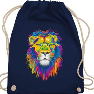 Shirtracer - Jungle decorative wilderness - lion - colourful - gym bag and fabric bag made of cotton