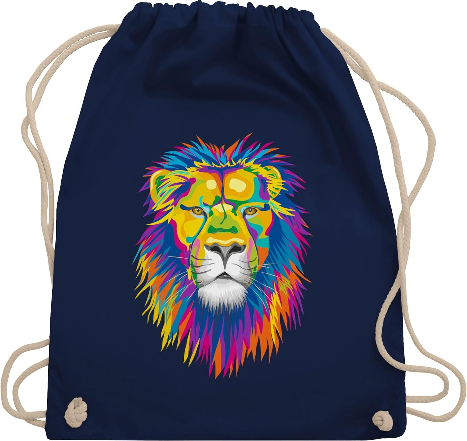 Shirtracer - Jungle decorative wilderness - lion - colourful - gym bag and fabric bag made of cotton