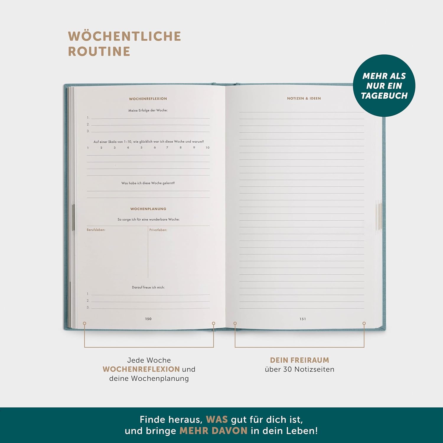 The PUR 6-Minute Diary (the Follow-Up Version) - Success Journal, Gratitude Journal - Mixture of Notebook and Diary - 6 Minutes Daily for More Success, Serenity and Mindfulness – Bild 4
