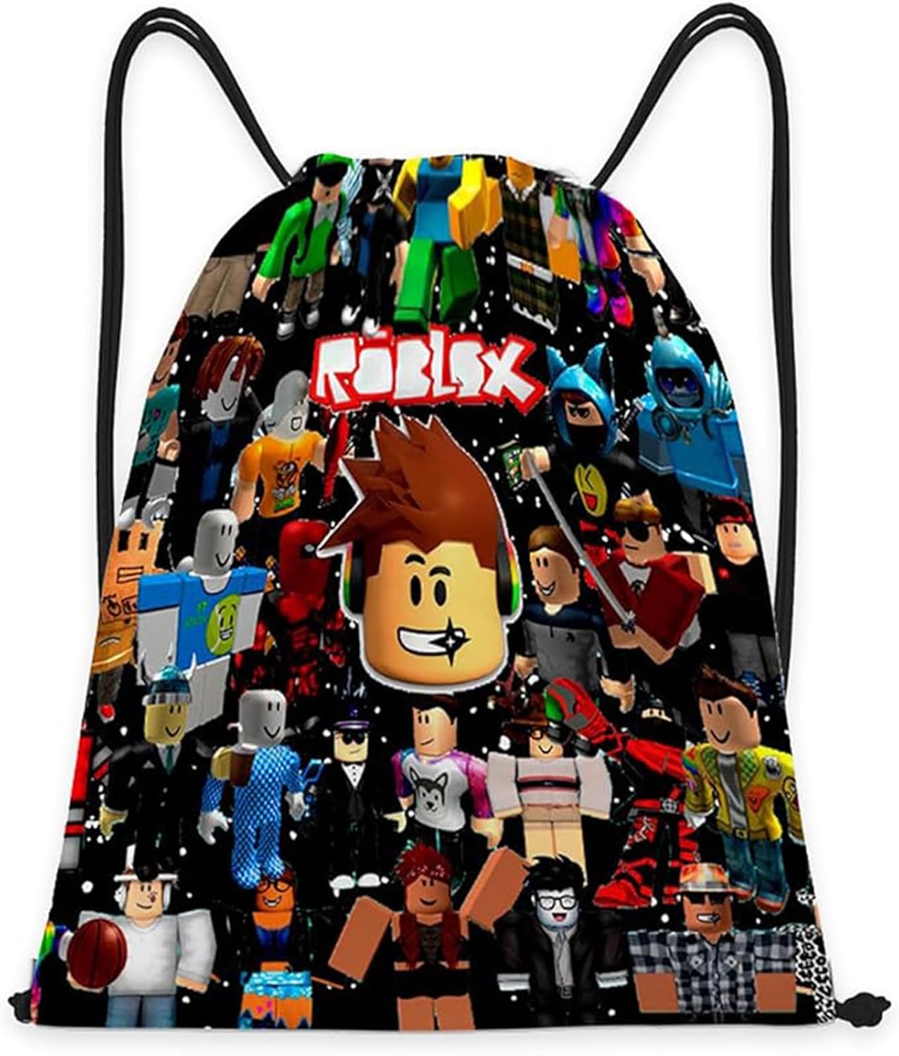 Roblx Gym Bag, Roblx Sports Bag, Small, Backpack with Drawstring, Sports Swimming, School, Travel Sack Pack, for Fans Gifts