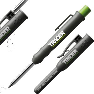 Tracer Deep Hole Marker Pencil Side Holder (120 mm, Extendable 2B Building Pen with Built-in Sharpener) Carpenter’s Pencil/Deep Hole Marker