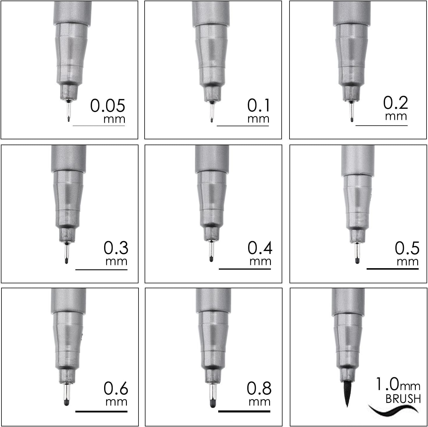 Premium Fine Liner Pens Set, Office Documents For Sketching, Artist Illustration, Technical Drawing, Ideal For Calligraphy Writing, Shopping Lists, Notes And Appointments – Bild 2