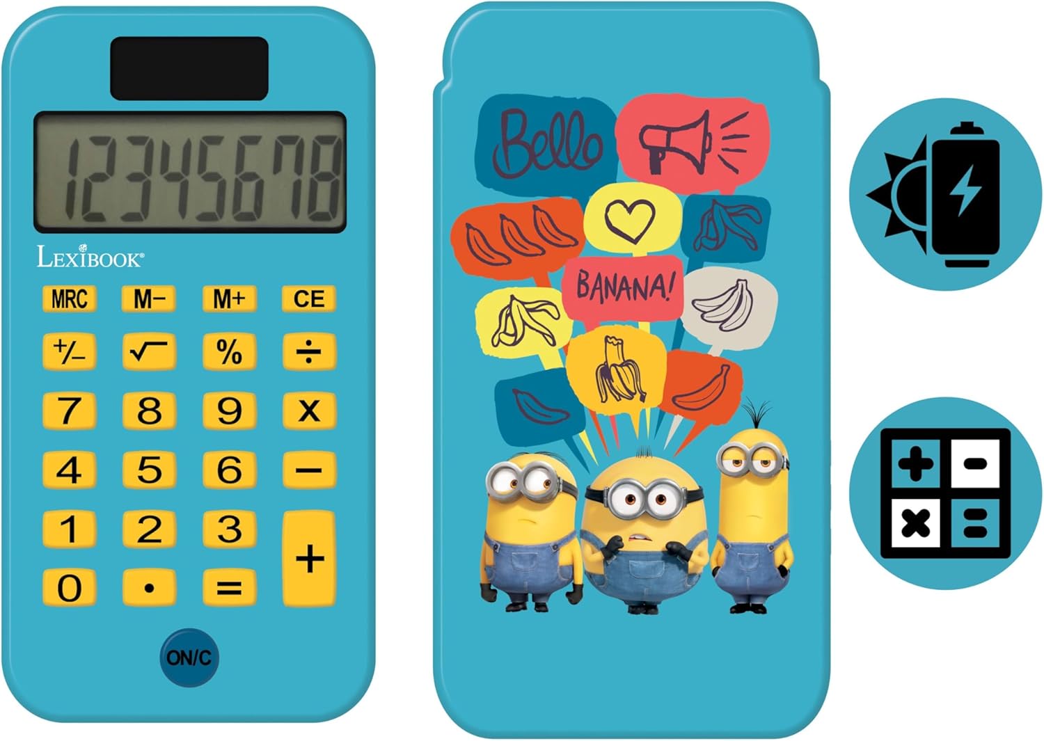 Lexibook Despicable Me Minions Classic and Complex Calculator Functions Rigid Case with Battery Blue Yellow C45DES – Bild 4