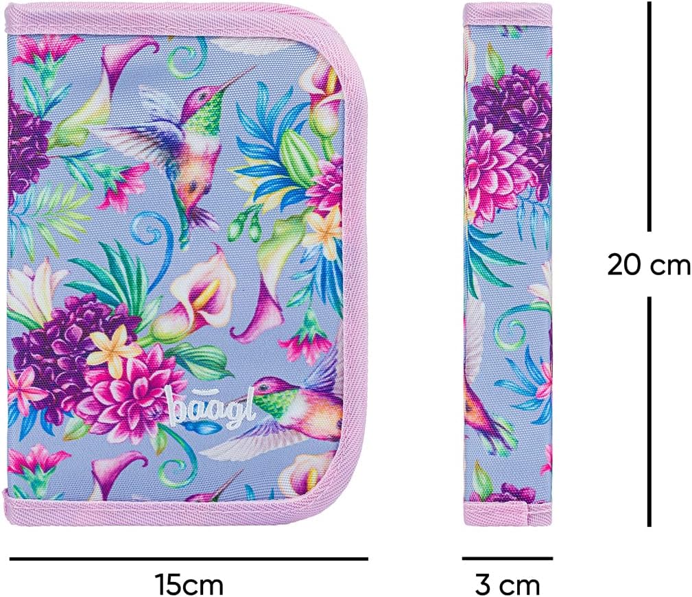 Baagl School Bag Boys for 1st Grade, Airy School Bag Set 3 Pieces, Primary School Backpack for Kids, Satchel for School, Satchel, hummingbird, School bag set – Bild 5