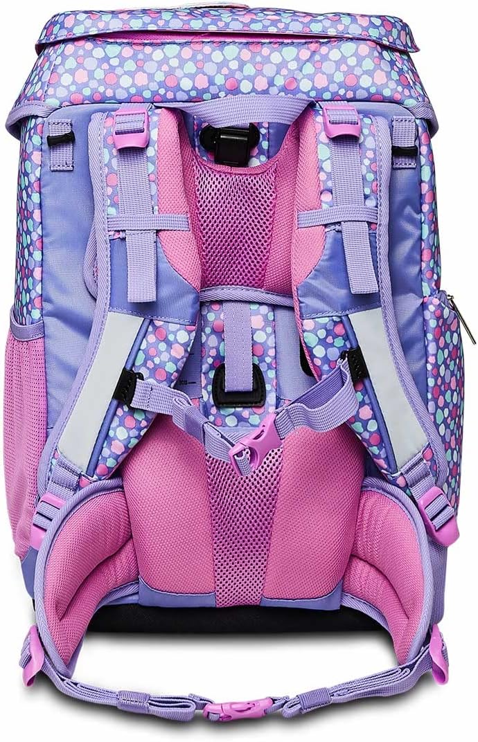 SJ Schulranzen Set 4-teilig Ergonomischer Schulrucksack, Ultraleichte Schultasche, 22 LT, ab 1. Klasse mit Mäppchen und Turnbeutel, Kinder Grundschule Mädchen Jungen – Bild 3
