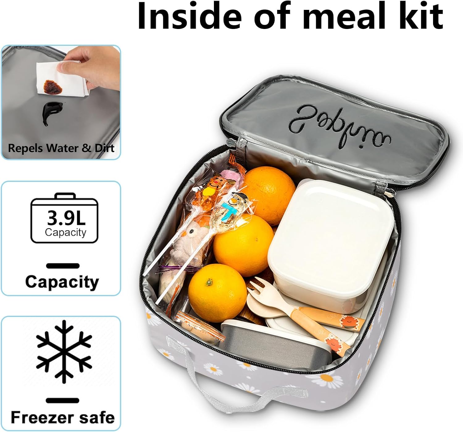 Personalised School Backpack Teenager Girls Set with Name Embroidery, 3-Piece School Bag 2nd to 5th Class with Lunch Bag Pencil Case, Children's Backpack School Waterproof & Lightweight School Bag – Bild 6