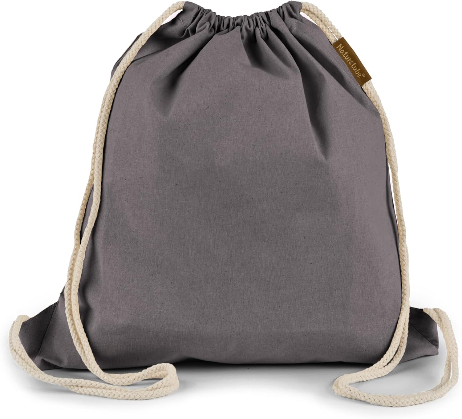 Cotton Gym Bag (1 Piece, 38 x 42 cm) Oeko-Tex® Certified | Fabric Bag & Sports Bag for Painting | Jute Bag for Festival | Women, Men & Children | Plastic-Free Packaging