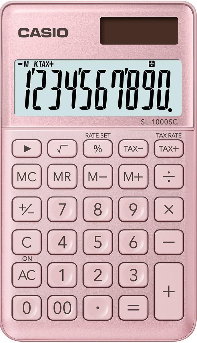 Casio SL-1000SC-WE Stylish Calculator, 10 Digits, White