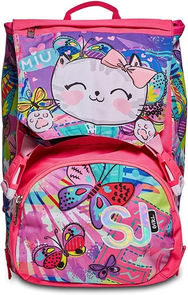 SJ GANG STYLE JAM GANG Padded & Flexible School Bag with Water Bottle Compartment, Side Pockets, Chest and Waist Belt, Backpack for Primary School, Leisure, Girls, Boys, MICROLIGHT – Bild 2
