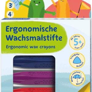 Pelikan Griffix Twin Tip Waterproof Wax Crayons Long Grip Triangular Crayons 8 Colors