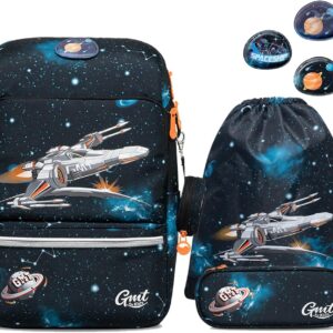 School Bag Set of 4 Ergonomic Ultralight School Bag Girls Boys Children School Backpack Princess Kitty Primary School Bags 1-4th Class Backpack 22 L