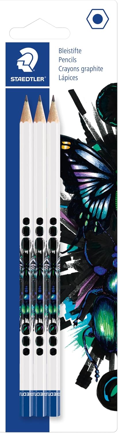 STAEDTLER Cool & Cute 130HBBK3E1 Pencil Hexagonal Shape HB Hardness Blister Card