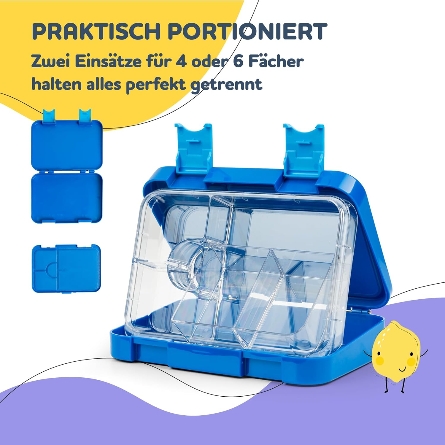 schmatzfatz Junior Children's Lunch Box, Bento Box with Variable Compartments – Bild 4