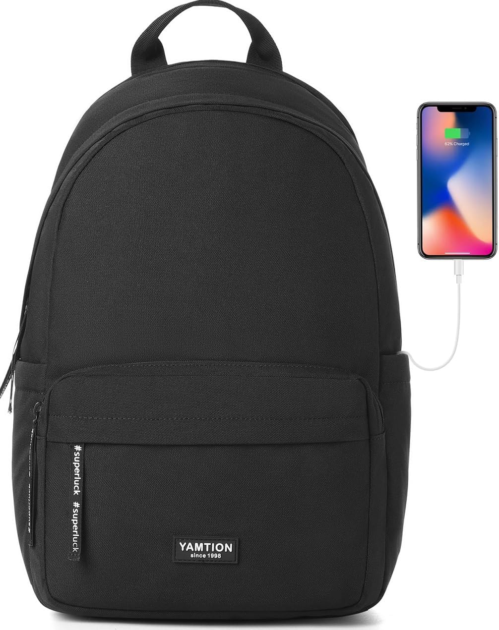 YAMTION Explore School Backpack Girls Teenager Women, School Bag Boys Daypack Men with 15.6 Inch Laptop Compartment, Study, School Backpack University Made of Recycled PET