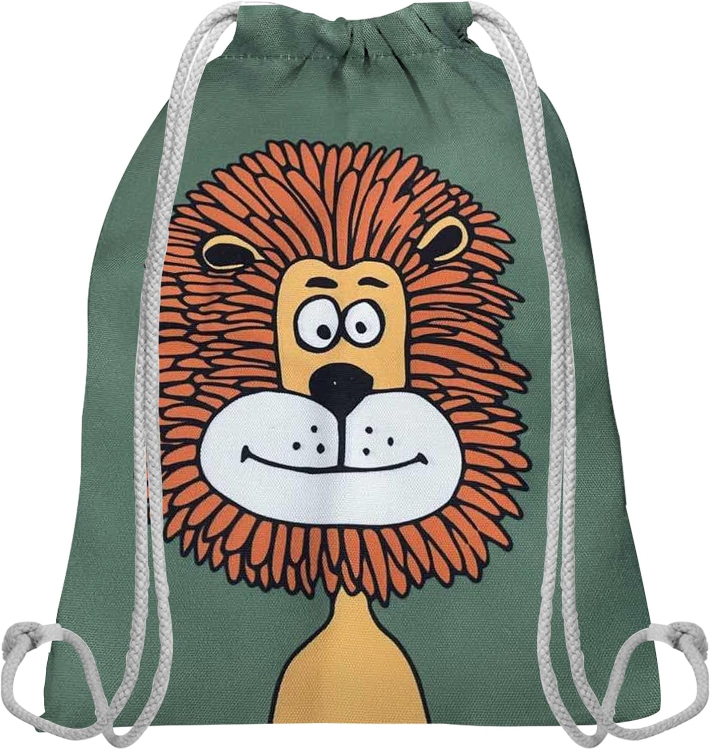 Gym Bag Girls and Boys, Lightweight and Robust Gym Bag Children, Sports Bag Boy, Sports Backpack Children, Swimming Bag, Cute Lion Design, for Sports, School (Dark Blue-1)