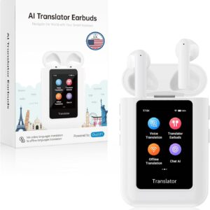 A8 Translator Headphones, Offline AI Real Time Translator with ChatGPT, Without App, Independent Usable, Voice Translator Without Internet for 16 Languages, Online Translation for 144 Languages