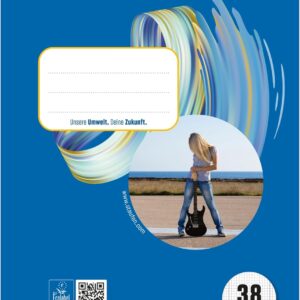 Staufen Style exercise book, 10 notebooks, 16 sheets each, DIN A4, ruling 38 (5 mm squared with perforated margins), 80 g/m² paper