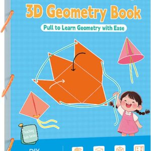 Générique 3D Geometry Book for - Math Learning Book with Woven String Learning Aid for Boys Girls Students 5 to 12 Years | Funny Interactive Manual