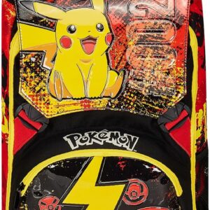 Seven POKEMON Expandable School Bag - PIKACHU from 1st Grade School Backpack with Extra Volume; Spacious School Bag for Girls and Boys with Water Bottle Compartment, Yellow/Red, multicoloured, Unit