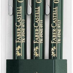 FABER-CASTELL TK-FINE 9760 136030 Mechanical Pencils Set of 3 Lead Thickness 0.35 mm 0.5 mm + 0.7 mm HB Hardness