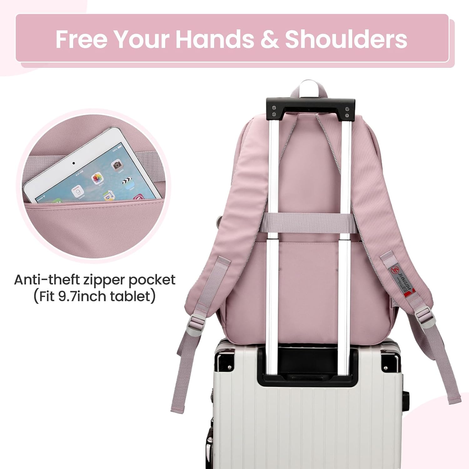 School Backpack Teenager Girls Backpack School Teenager Large School Bag Girls Waterproof Casual Daypack for Primary School, Secondary and University Backpack Black Purple Blue, 8493# Purple, – Bild 4